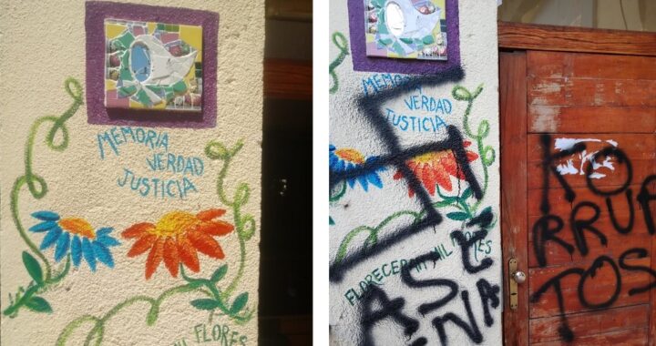Desarrollo Social de Neuquén amaneció con pintadas nazis contra CFK y las Madres