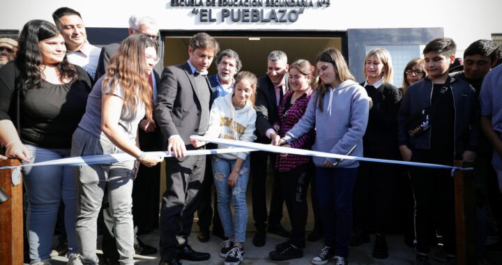 Kicillof inauguró un nuevo edificio escolar en General Belgrano