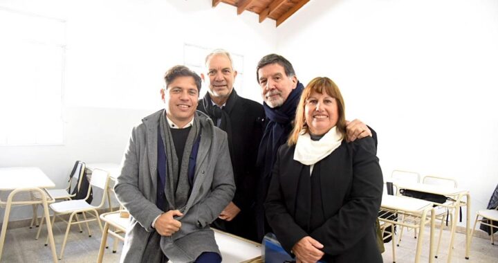 Kicillof y Alak visitaron el edificio reconstruido de la Escuela Secundaria Nº 22