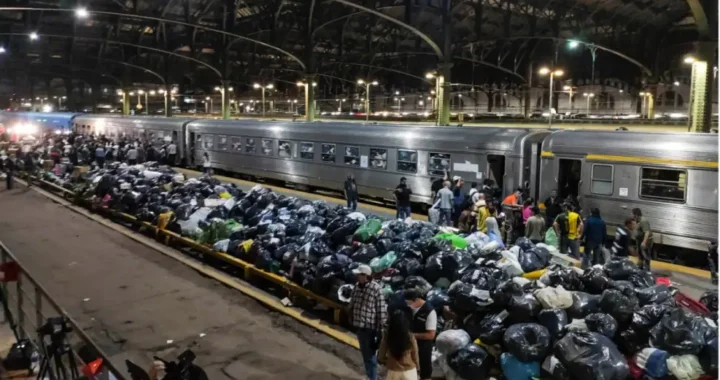 1.200 toneladas de donaciones en el tren solidario a Bahía Blanca