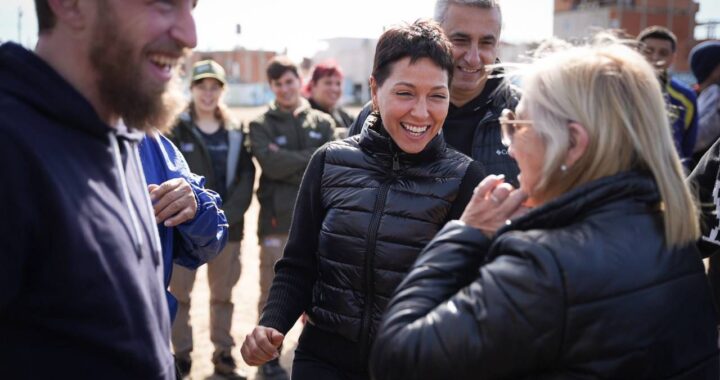 Mayra, Otermin y Tignanelli participaron de la jornada de puesta en valor de “El potrero de D10S”