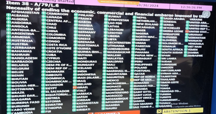 Milei puso fin a una línea histórica y Argentina votó a favor del embargo a Cuba