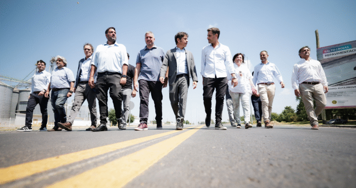 Mientras en Europa hablan del desastre de las rutas nacionales, Kicillof finalizó la repavimentación de la RP 31
