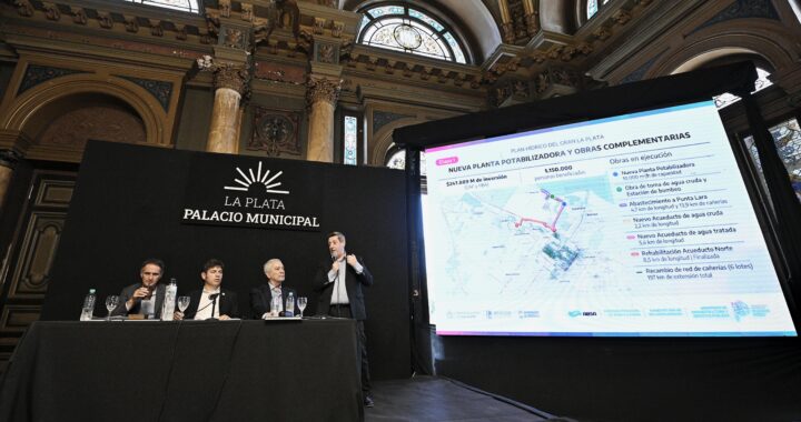 Alak y Kicillof anunciaron la finalización del Acueducto Norte y presentaron nuevas obras para La Plata