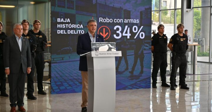 Jorge Macri presentó el Mapa del Delito 2025 en CABA: los crímenes bajaron un 30%