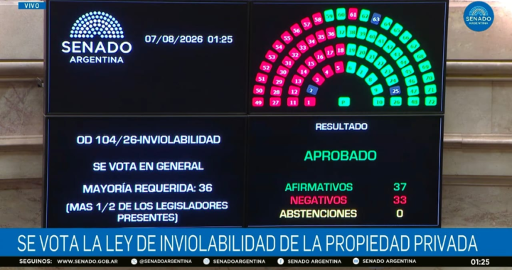 Con una sangrienta represión en las calles, el Gobierno salvó en el Senado la ley de propiedad privada